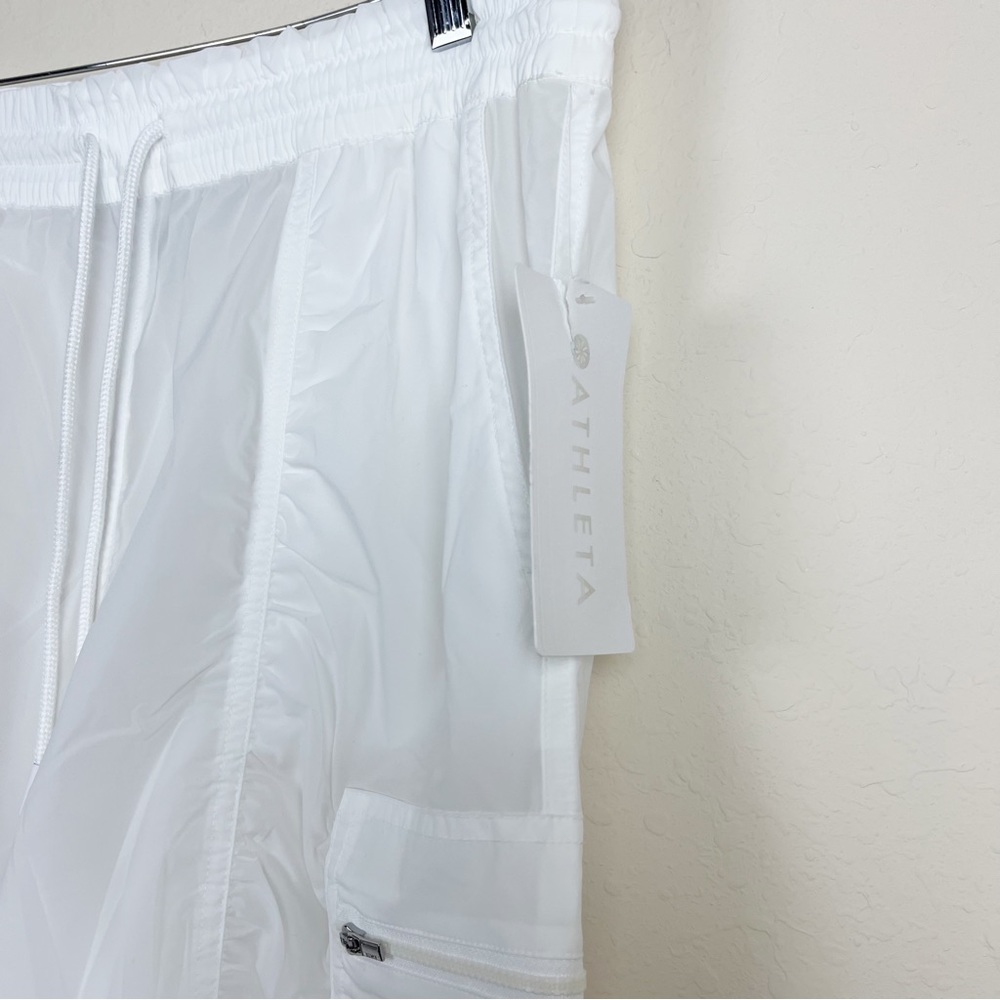 Athleta Parachute White Cargo Pants Size 8 - Picture 4 of 7